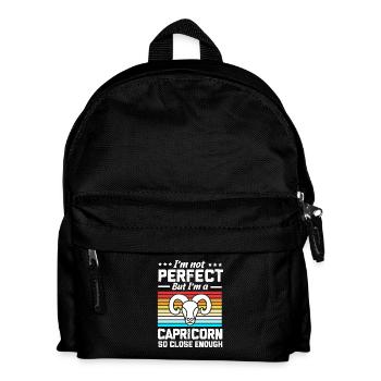 Sternzeichen Steinbock - Kinder Rucksack - Schwarz - Vorne