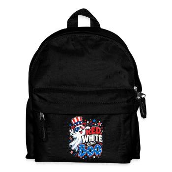 Rot-Weiß Blau Boo Patriotisch - Kinder Rucksack - Schwarz - Vorne