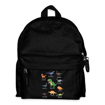 Dinosaurier Arten Urzeit Dinos Kinder Geschenk - Kinder Rucksack - Schwarz - Vorne