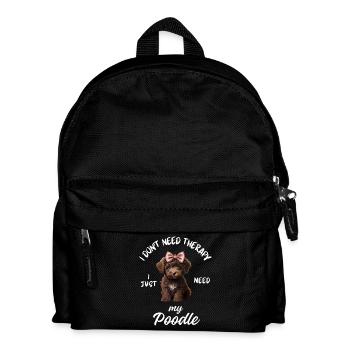 Niedlicher brauner Spielzeugpudel-Bogen - Kinder Rucksack - Schwarz - Vorne