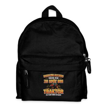  Entschuldigung Dass Ich Zu Spät Bin Traktor Ich - Kinder Rucksack - Schwarz - Vorne