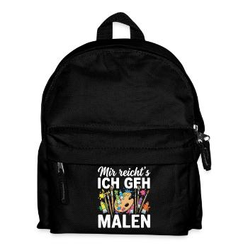 Mir reicht's ich geh malen - Kinder Rucksack - Schwarz - Vorne