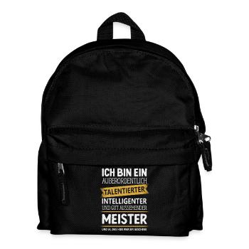 Meister Handwerk Meisterprüfung Handwerker - Kinder Rucksack - Schwarz - Vorne