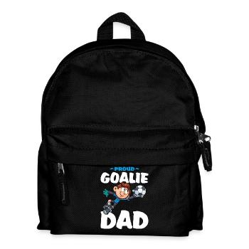 Proud Goalie Dad Stolzer Torwart Papa Fußball - Kinder Rucksack - Schwarz - Vorne