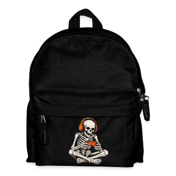 Gaming Skeleton mit Controller - Kinder Rucksack - Schwarz - Vorne