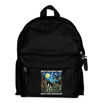Kryptid Van Gogh schützt unsere Nationalparks - Kinder Rucksack - Schwarz - Vorne