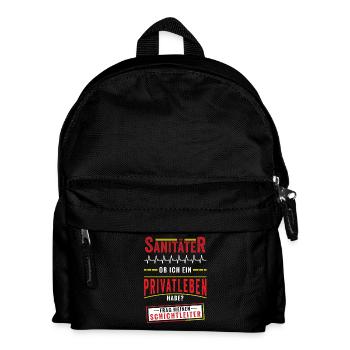 Frag meinen Schichtleiter, Spruch für Sanitäter - Kinder Rucksack - Schwarz - Vorne