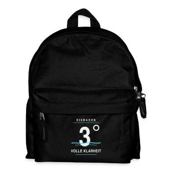 Eisbaden 3 Grad - Kinder Rucksack - Schwarz - Vorne