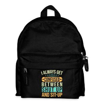 Fitness Fanatics Confused Shut-Up & Sit-Up - Kinder Rucksack - Schwarz - Vorne