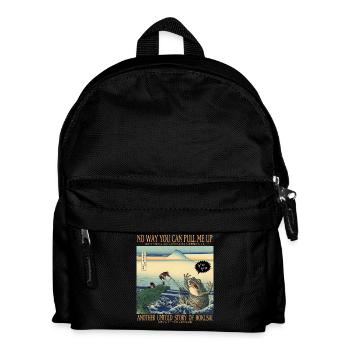 Hokusai Giant Frog Japanese Ukiyo-e Parody Art - Kinder Rucksack - Schwarz - Vorne