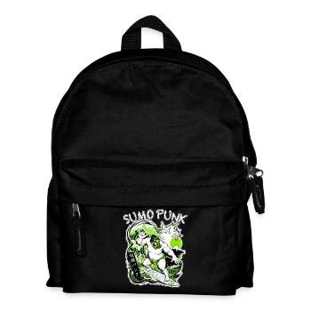 SUMO PUNK Light Green Cyberpunk Neo Ukiyo-E Japan - Kinder Rucksack - Schwarz - Vorne