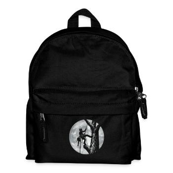 Arborist Moon – Baumpfleger, Baumpfleger, Baumschneider - Kinder Rucksack - Schwarz - Vorne