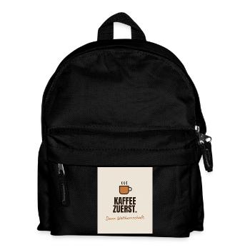 Kaffee - Kinder Rucksack - Schwarz - Vorne