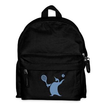 Pinguin Tennisspieler Silhouette Minimalistisch - Kinder Rucksack - Schwarz - Vorne