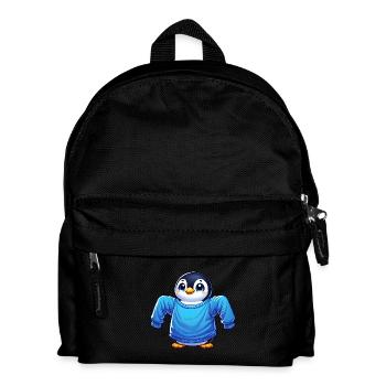 Cute Cartoon Penguin Plus Size Clothing - Kids' Backpack - black - Front