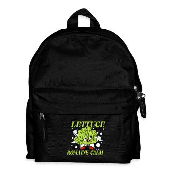 Salat Romaine Calm – Lustiger Salat - Kinder Rucksack - Schwarz - Vorne
