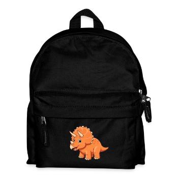 Dino Dessin Animé Triceratops - Sac à dos Enfant - noir - Devant