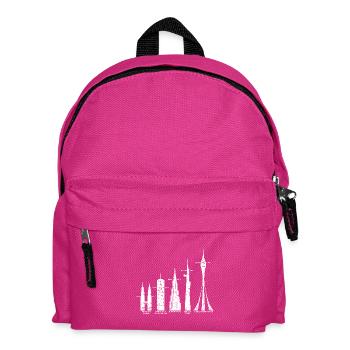 Les plus hauts gratte-ciel Nuages Bâtiments Méga tours - Sac à dos Enfant - fuchsia - Devant