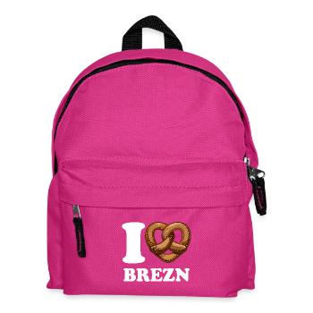 J’aime les bretzels - Coeur - Bretzel - Sac à dos Enfant - fuchsia - Devant