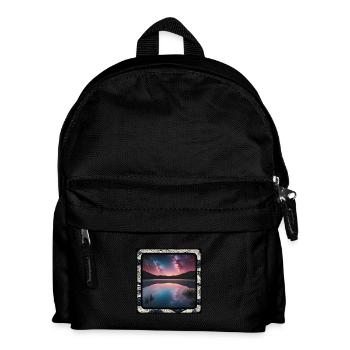 Seelandschaft mit Spiegelungen - Kinder Rucksack - Schwarz - Vorne