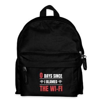 Technical Support 0 Days Since My Last PC Crash - Kids' Backpack - black - Front