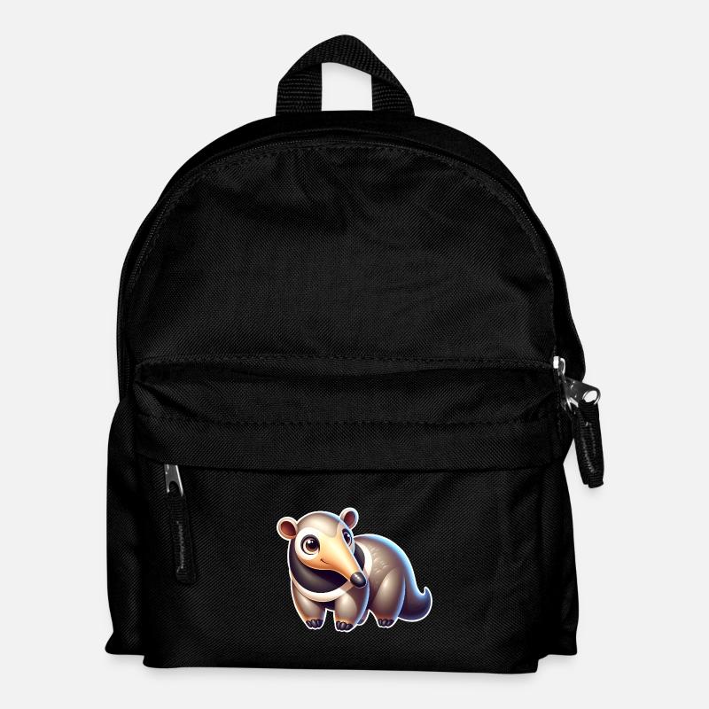 Ameisenbär - Kinder Rucksack - Schwarz