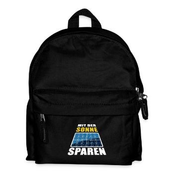 Mit der Sonne sparen - Photovoltaik - Kinder Rucksack - Schwarz - Vorne