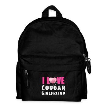 Ich liebe meine Freundin Ich liebe meine Cougar-Freundin - Kinder Rucksack - Schwarz - Vorne