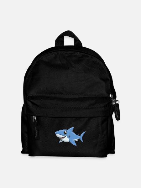 Tier Cartoon Hai - Kinder Rucksack - Schwarz