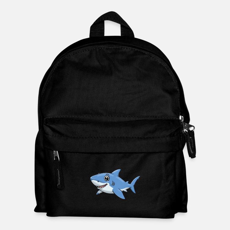 Tier Cartoon Hai - Kinder Rucksack - Schwarz