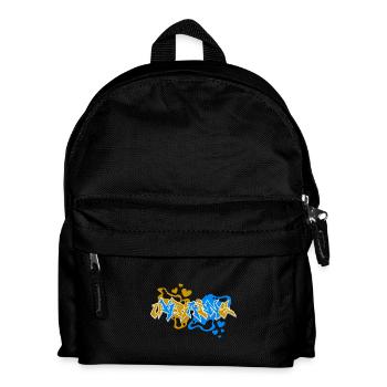 Ukraine Graffiti - Kinder Rucksack - Schwarz - Vorne