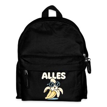 Lustiger Spruch Witzig Alles Banane Geschenkidee - Kinder Rucksack - Schwarz - Vorne