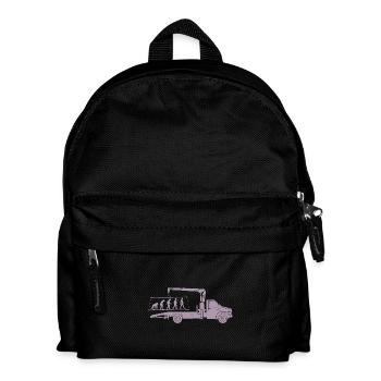 Abschlepper Evolution Silhouette Minimalistisch - Kinder Rucksack - Schwarz - Vorne