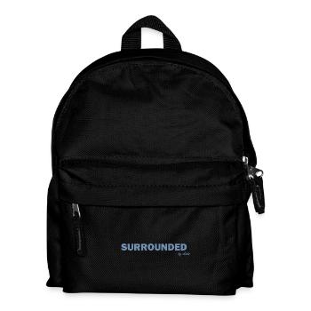 Umgeben von Idioten Lustige Sprüche - Kinder Rucksack - Schwarz - Vorne