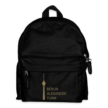 Funny Berlin TV Tower Parody Minimal - Kids' Backpack - black - Front