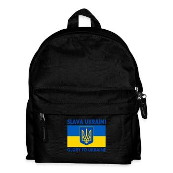 Slava ukraini - Kids' Backpack - black - Front