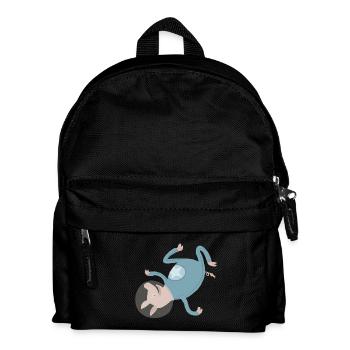 Schwein im All - Kinder Rucksack - Schwarz - Vorne