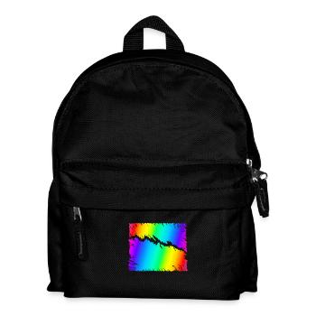 arc-en-ciel coloré - Sac à dos Enfant - noir - Devant