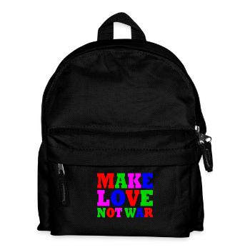 Make love not war - Kinder Rucksack - Schwarz - Vorne