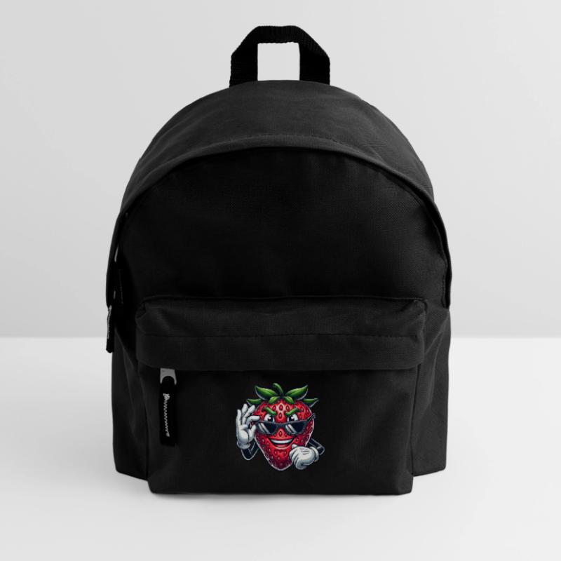 Cool fraise fruit bande dessinée avec lunettes de soleil Sac à dos Enfant