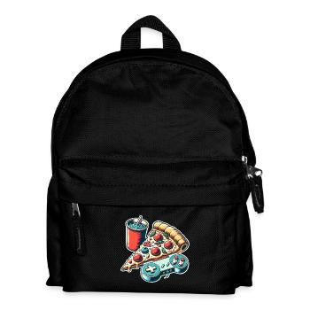 Pizza Gaming Gamer - Sac à dos Enfant - noir - Devant