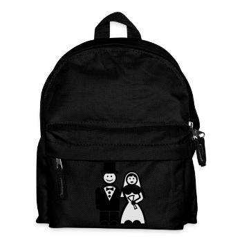 Hochzeit - Kinder Rucksack - Schwarz - Vorne