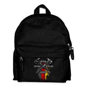 Retten Löschen Bergen Schützen - Kinder Rucksack - Schwarz - Vorne