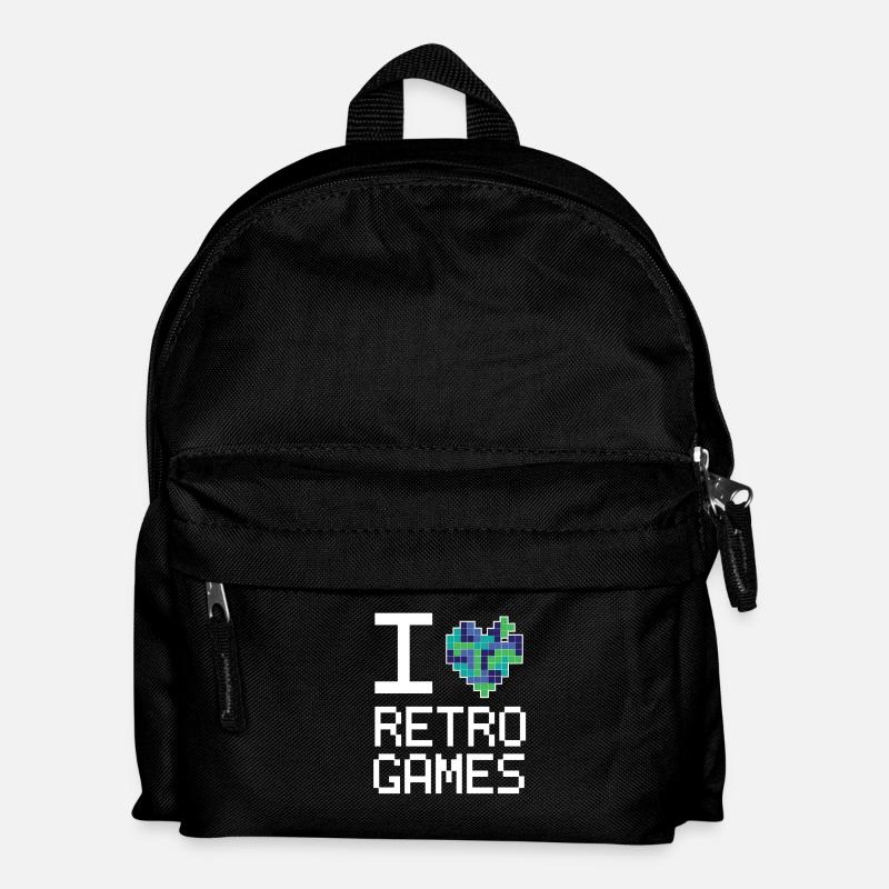 Retro Game Love - Kids' Backpack - black