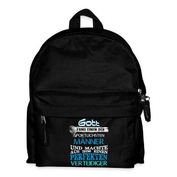 Geschenk Gott sportlich Männer Verteidiger - Kinder Rucksack - Schwarz - Vorne
