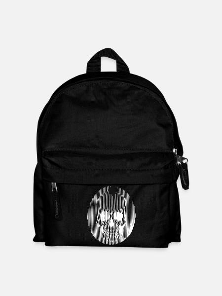 Schädel-Linien - Kinder Rucksack - Schwarz