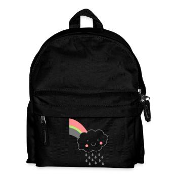 Wolke Regen Regenbogen farbig Geschenk Comic - Sac à dos Enfant - noir - Devant