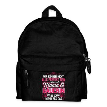 BÄUERIN - Mama - Kinder Rucksack - Schwarz - Vorne