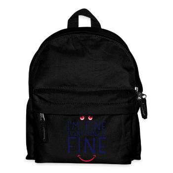 citation nuage i am fine everything joyeux drole e - Sac à dos Enfant - noir - Devant