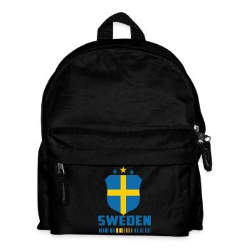 Schweden Fußball Geschenk Fan Weltmeisterschaft - Kinder Rucksack - Schwarz - Vorne